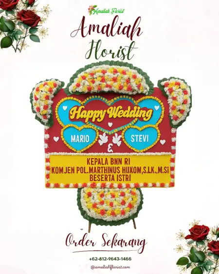 Papan Bunga Pernikahan Kwaren